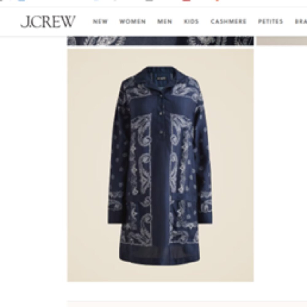Jcrew Relaxed-fit shirt-dress in bandana print - Picture 5 of 5